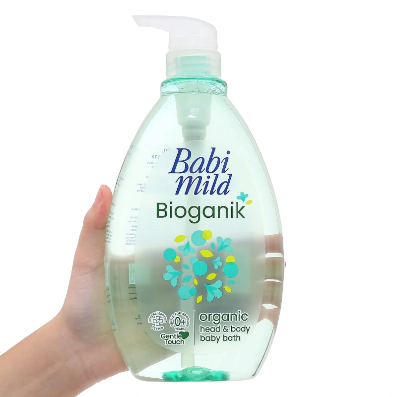 Sữa tắm & gội 2in1 cho bé Babi Mild Bioganik 800 ml (mọi độ tuổi) - Giao bao bì ngẫu nhiên 5