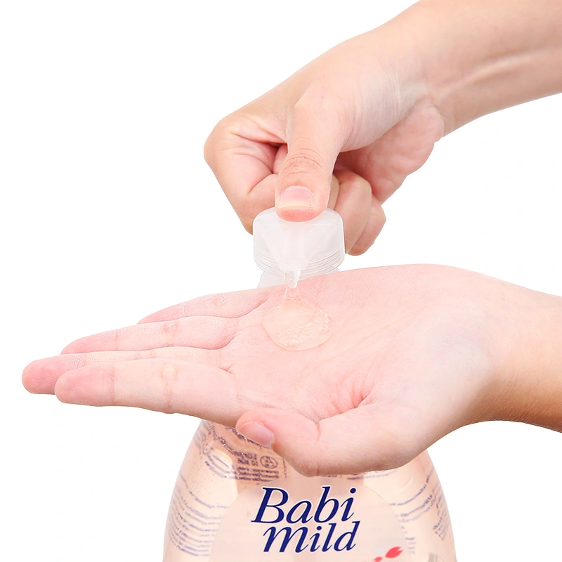 Sữa tắm & gội 2in1 cho bé Babi Mild White Sakura chiết xuất lá anh đào 380 ml (mọi độ tuổi) 9