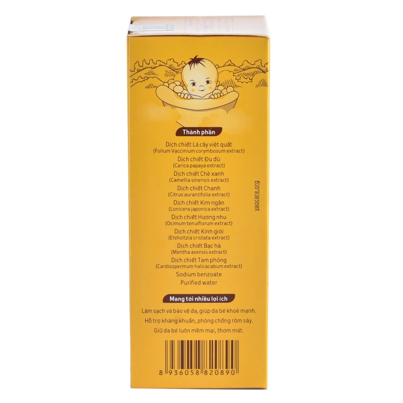 Nước tắm & gội 2in1 cho bé DK Pharma Yaocare Baby chiết xuất thảo dược 250 ml (mọi độ tuổi) - Giao bao bì ngẫu nhiên 6