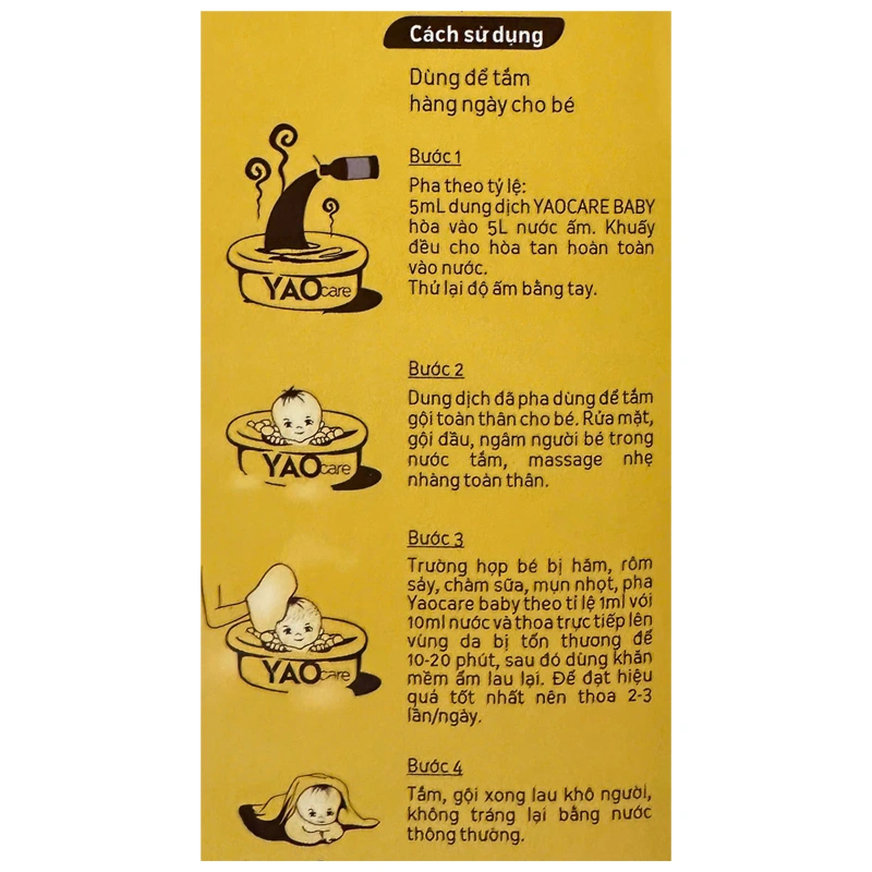 Nước tắm & gội 2in1 cho bé DK Pharma Yaocare Baby chiết xuất thảo dược 250 ml (mọi độ tuổi) - Giao bao bì ngẫu nhiên 9