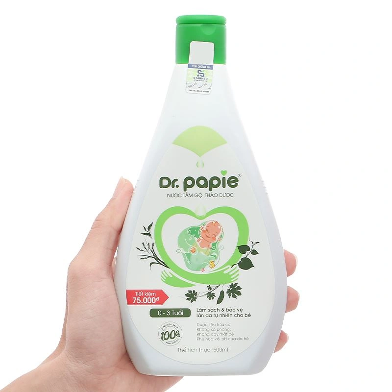 Nước tắm & gội 2in1 cho bé Dr.Papie chiết xuất thảo dược 500 ml (0 - 3 tuổi) 3