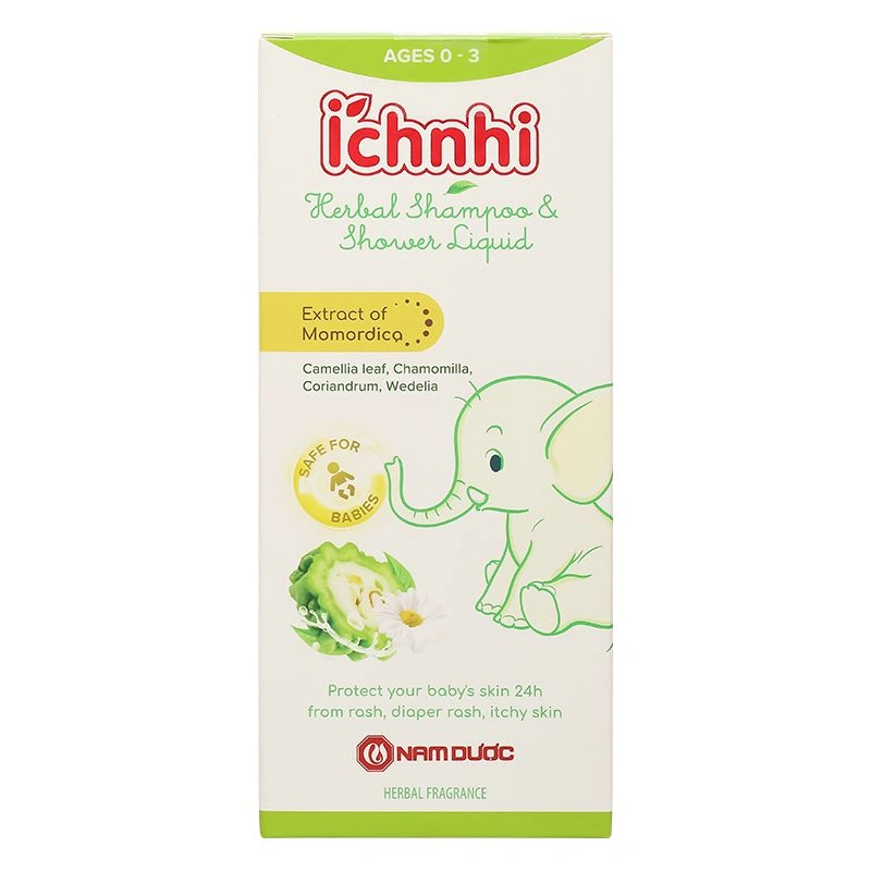 Nước tắm & gội 2in1 cho bé Ích Nhi chiết xuất thảo dược 230 ml (0 - 3 tuổi) 4