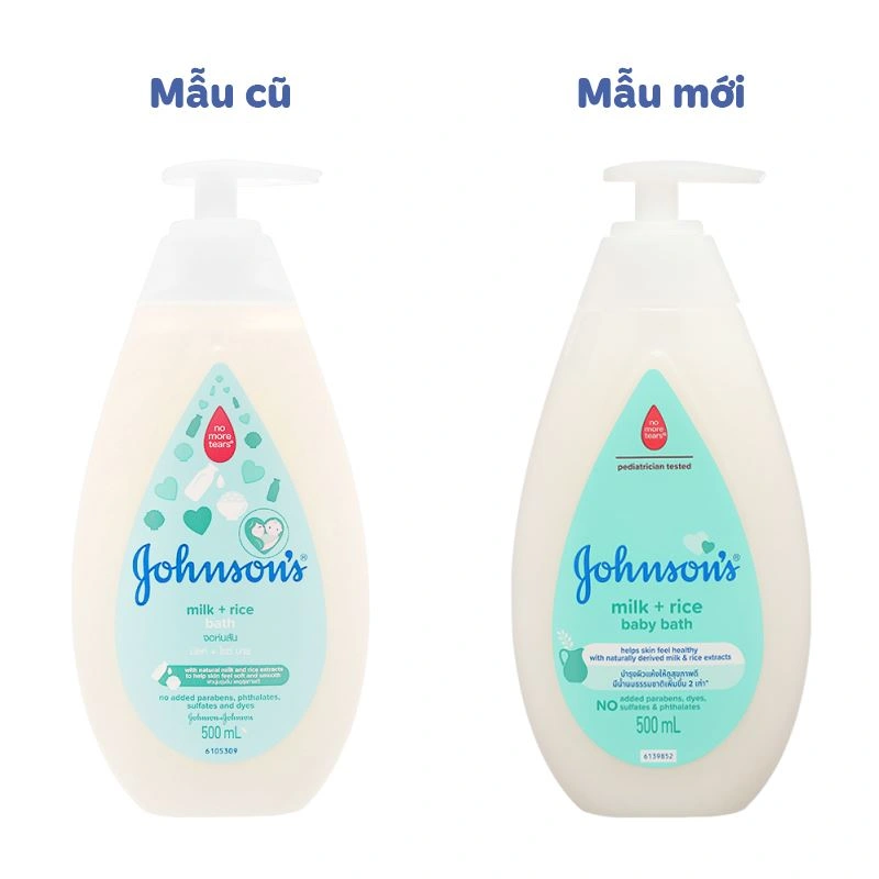 Sữa tắm cho bé Johnson's Baby chiết xuất gạo và sữa 500 ml (từ 1 tuổi) - Giao bao bì ngẫu nhiên 2