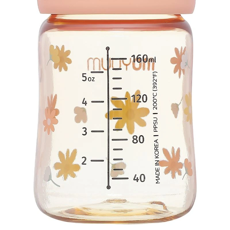 Bình sữa nhựa PPSU Moyuum cổ rộng 170 ml - Hình hoa cúc (0 - 2 tháng) 3