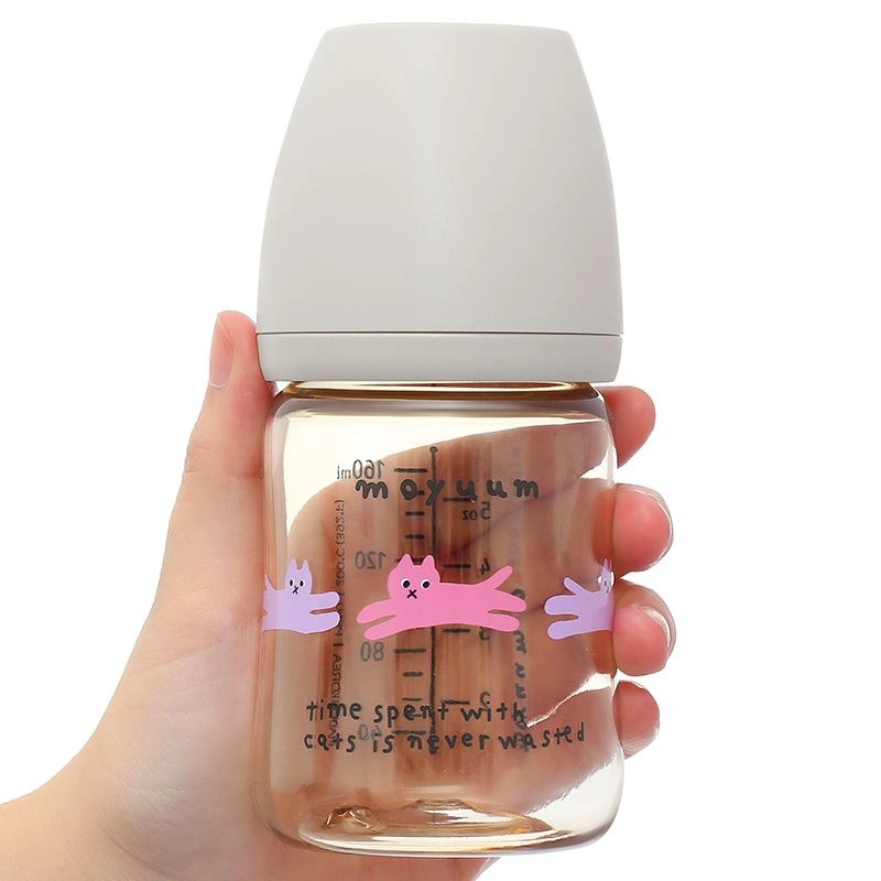 Bình sữa nhựa PPSU Moyuum cổ rộng 170 ml - Hình mèo (0 - 2 tháng) 8