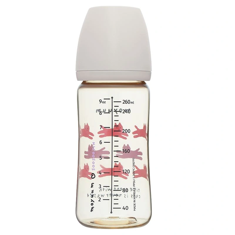 Bình sữa nhựa PPSU Moyuum cổ rộng 270 ml - Hình mèo (từ 2 tháng) 2