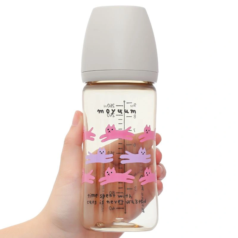 Bình sữa nhựa PPSU Moyuum cổ rộng 270 ml - Hình mèo (từ 2 tháng) 8