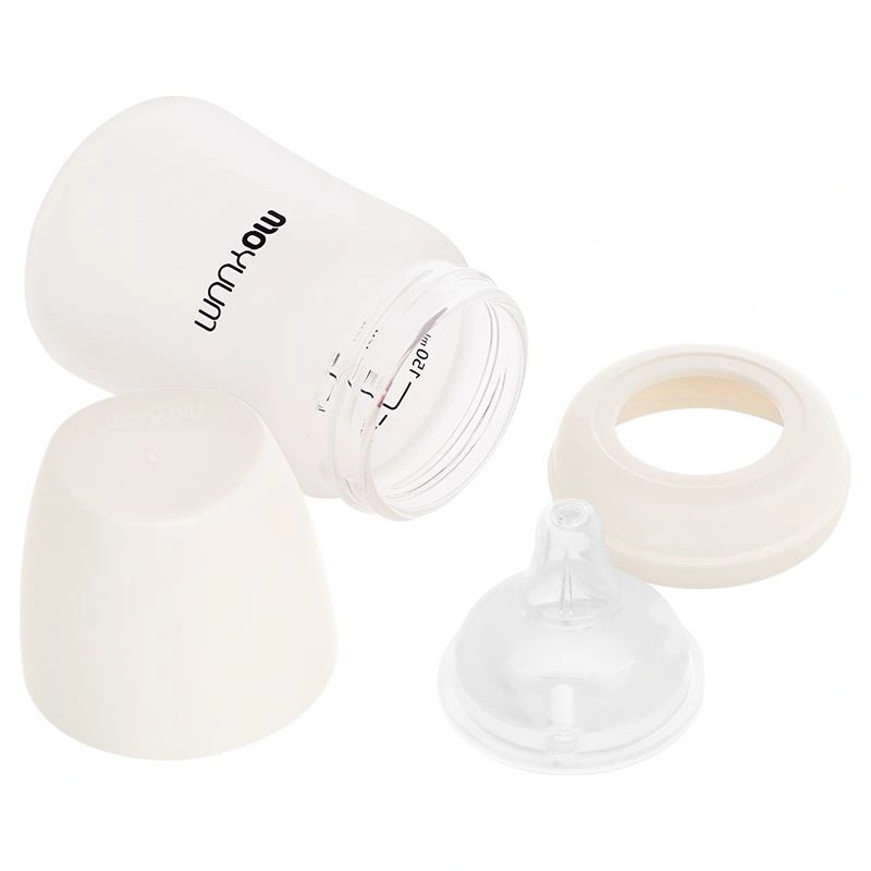 Bình sữa thủy tinh tráng silicone Moyuum cổ rộng 240 ml (từ 2 tháng) 15