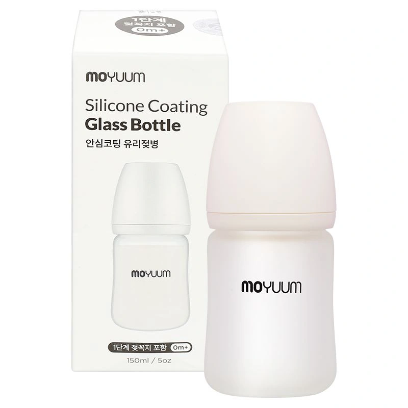 Bình sữa thủy tinh tráng silicone Moyuum cổ rộng 240 ml (từ 2 tháng) 20