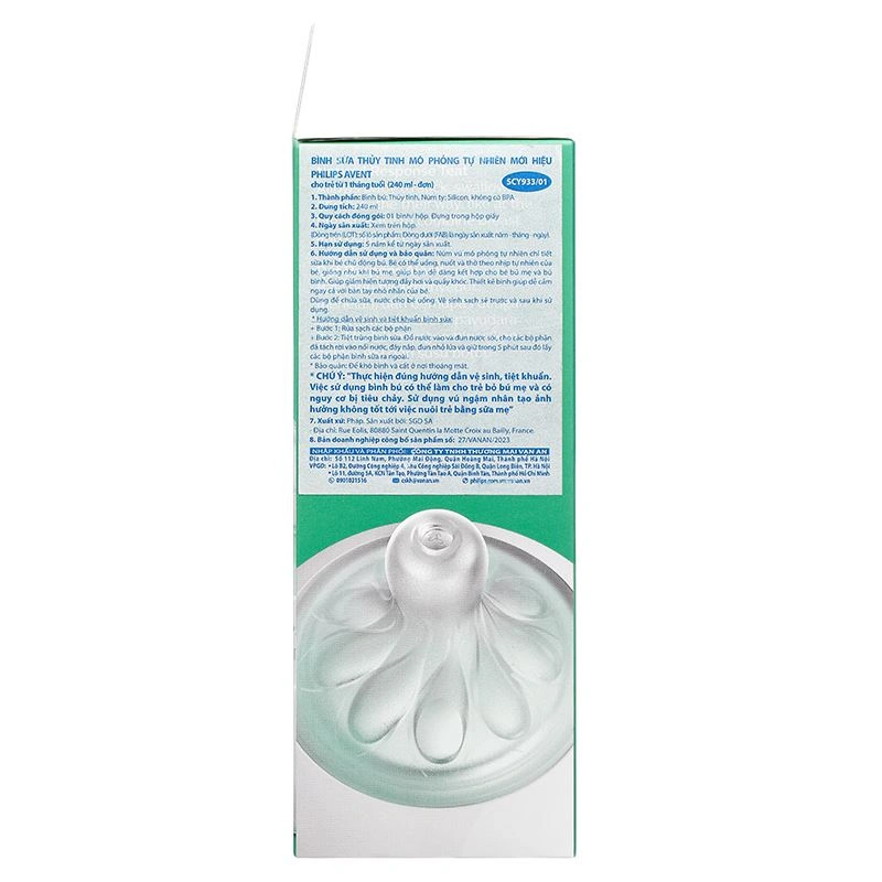 Bình sữa thủy tinh Philips Avent SCY930/01 cổ rộng 120 ml (0 - 1 tháng) 23