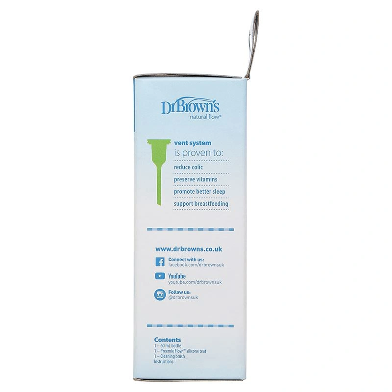 Bình sữa nhựa PP Dr.Brown's SB2100-GBX cổ hẹp 60 ml (0 - 3 tháng) 10