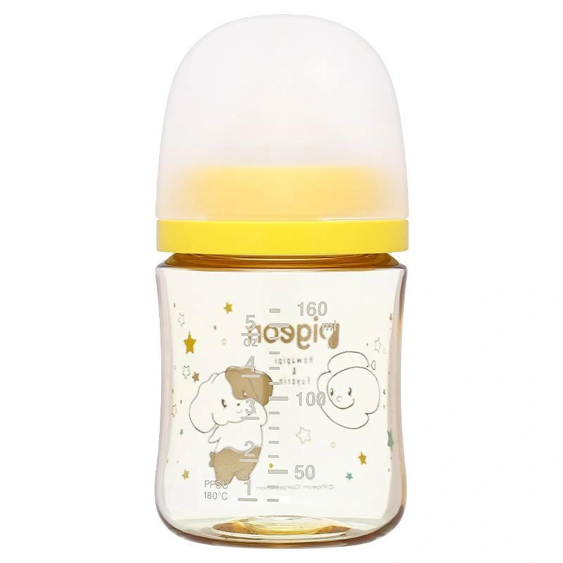 Bình sữa nhựa PPSU Pigeon Howapipi WN3 cổ rộng 160 ml màu vàng (0 - 3 tháng) 2