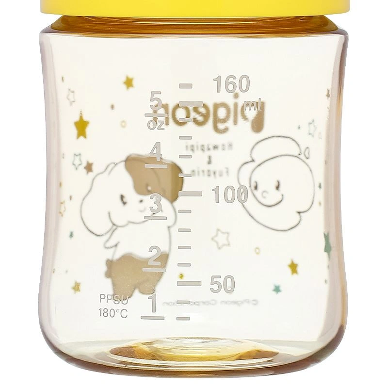 Bình sữa nhựa PPSU Pigeon Howapipi WN3 cổ rộng 160 ml màu vàng (0 - 3 tháng) 3
