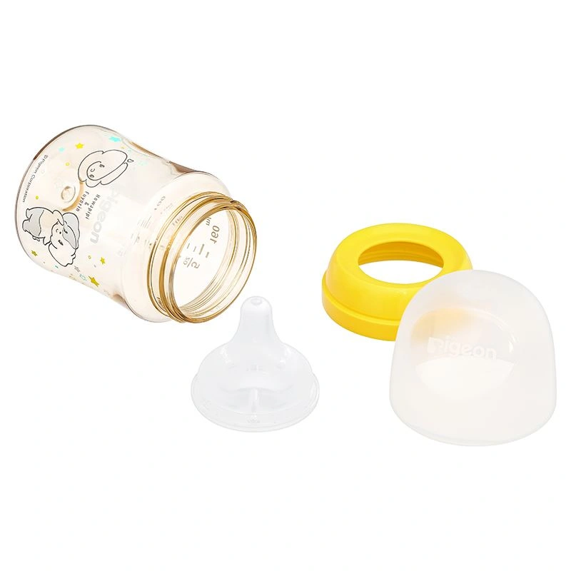 Bình sữa nhựa PPSU Pigeon Howapipi WN3 cổ rộng 160 ml màu vàng (0 - 3 tháng) 4