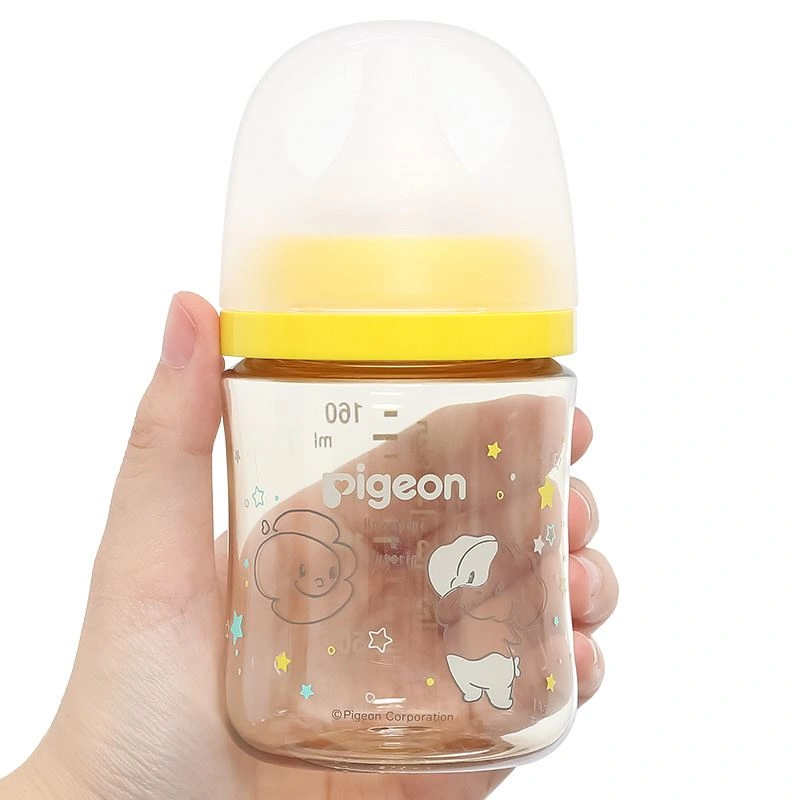 Bình sữa nhựa PPSU Pigeon Howapipi WN3 cổ rộng 160 ml màu vàng (0 - 3 tháng) 7
