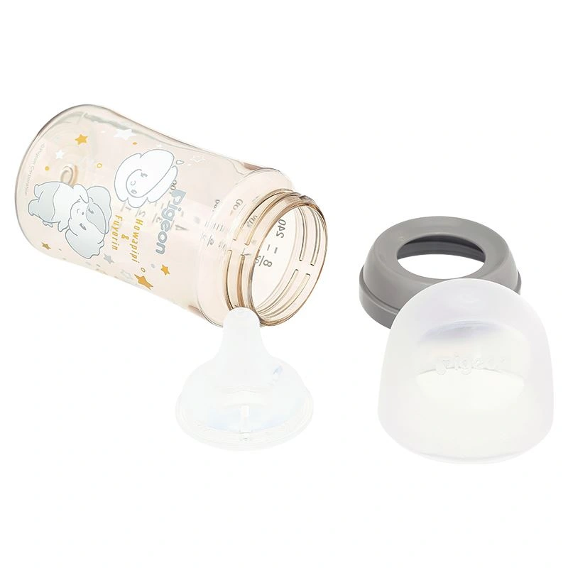 Bình sữa nhựa PPSU Pigeon Howapipi WN3 cổ rộng 240 ml màu xám (từ 3 tháng) 4