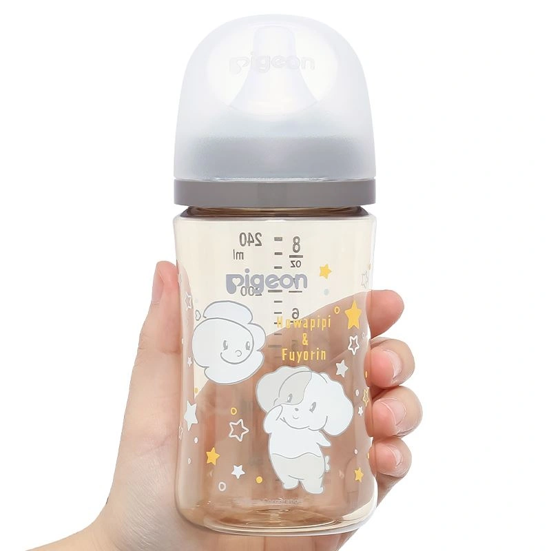 Bình sữa nhựa PPSU Pigeon Howapipi WN3 cổ rộng 240 ml màu xám (từ 3 tháng) 8