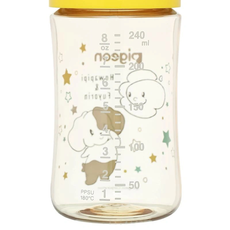 Bình sữa nhựa PPSU Pigeon Howapipi WN3 cổ rộng 240 ml màu vàng (từ 3 tháng) 3