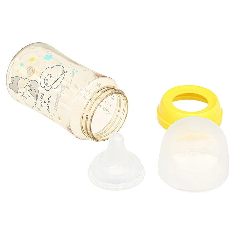 Bình sữa nhựa PPSU Pigeon Howapipi WN3 cổ rộng 240 ml màu vàng (từ 3 tháng) 4