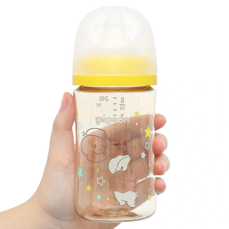 Bình sữa nhựa PPSU Pigeon Howapipi WN3 cổ rộng 240 ml màu vàng (từ 3 tháng) 8