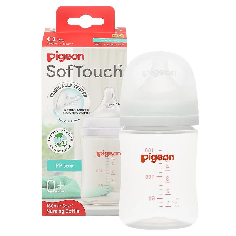 Bình sữa nhựa PP Pigeon Softouch Baby-Friendly World cổ rộng 330 ml (từ 6 tháng) 22