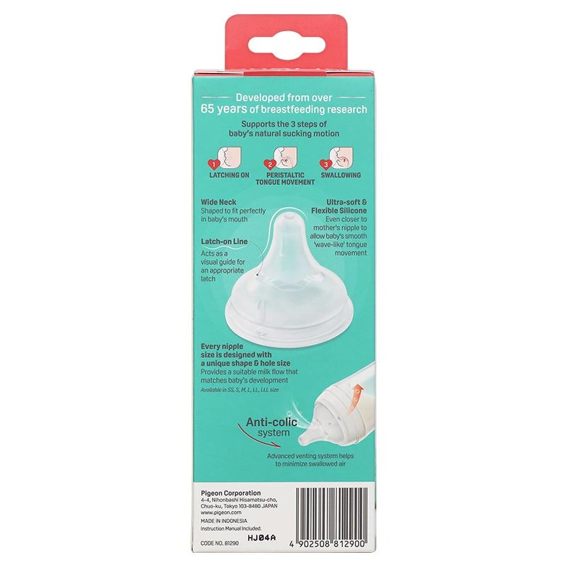 Bình sữa nhựa PP Pigeon Softouch Baby-Friendly World cổ rộng 330 ml (từ 6 tháng) 37