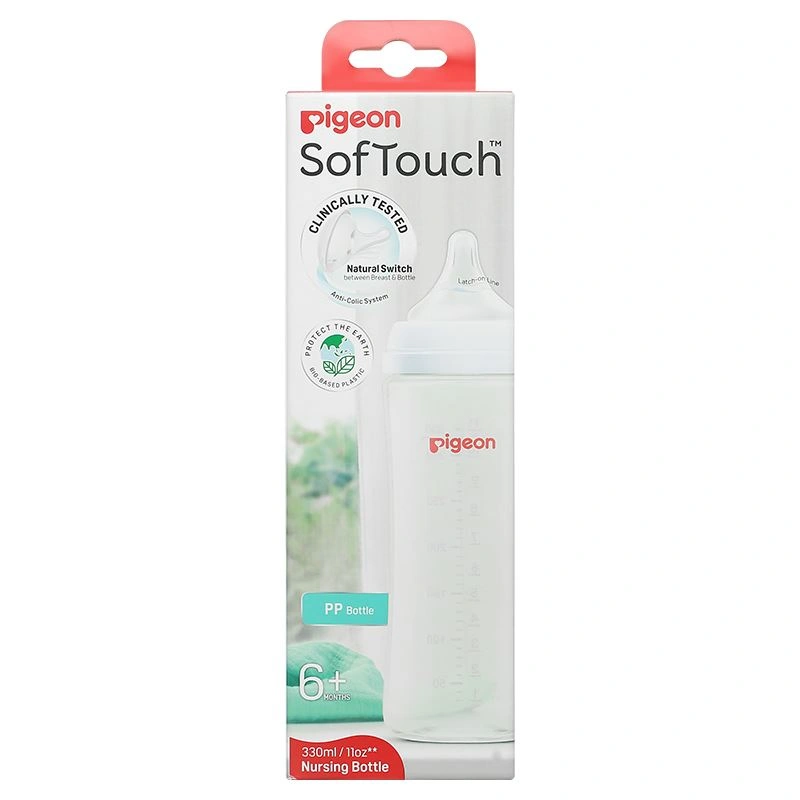 Bình sữa nhựa PP Pigeon Softouch Baby-Friendly World cổ rộng 330 ml (từ 6 tháng) 10
