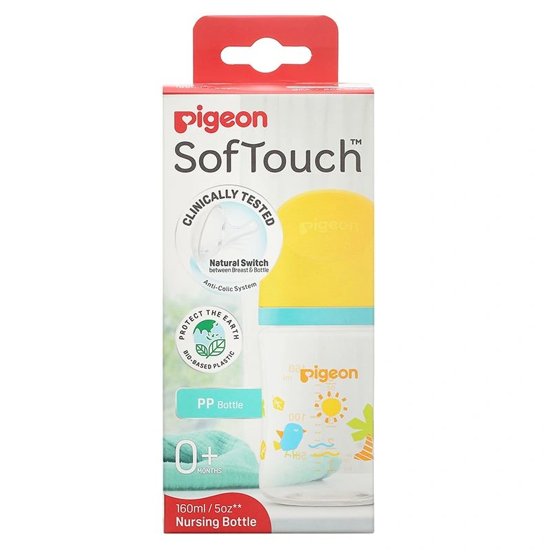 Bình sữa nhựa PP Pigeon Softouch Baby-Friendly World cổ rộng 160 ml - Mùa Hạ (0 - 3 tháng) 10