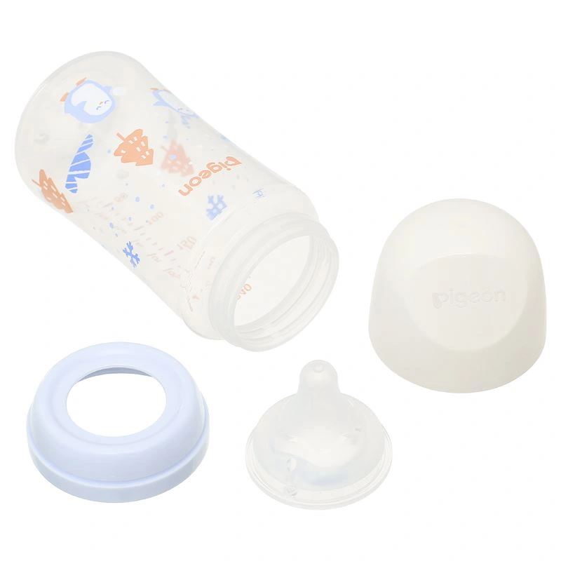 Bình sữa nhựa PP Pigeon Softouch Baby-Friendly World cổ rộng 240 ml - Mùa đông (từ 3 tháng) 4