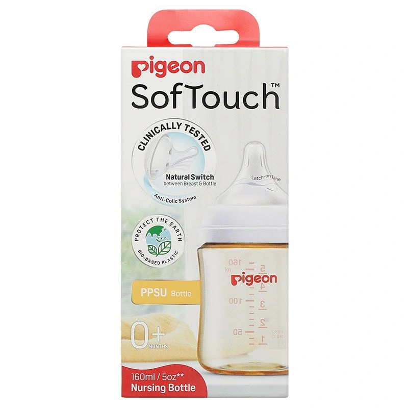 Bình sữa nhựa PPSU Pigeon Softouch Baby-Friendly World cổ rộng 240 ml (từ 3 tháng) 24