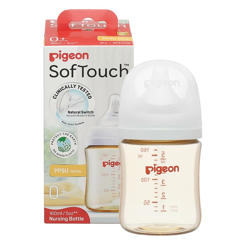 Bình sữa nhựa PPSU Pigeon Softouch Baby-Friendly World cổ rộng 240 ml (từ 3 tháng) 23