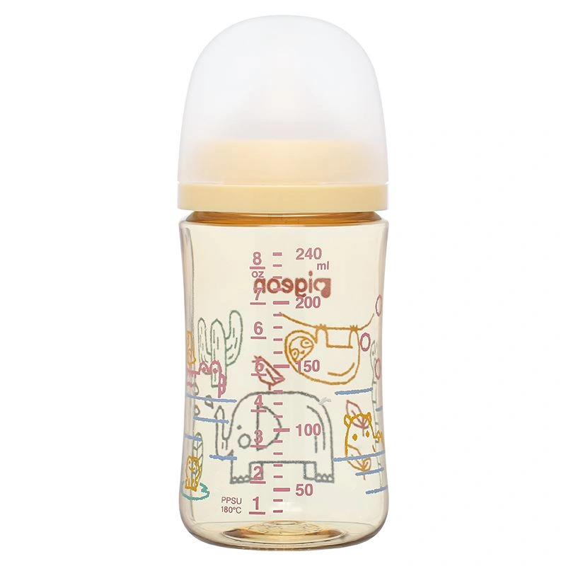 Bình sữa nhựa PPSU Pigeon Softouch Baby-Friendly World cổ rộng 240 ml - Hình thú (từ 3 tháng) 2