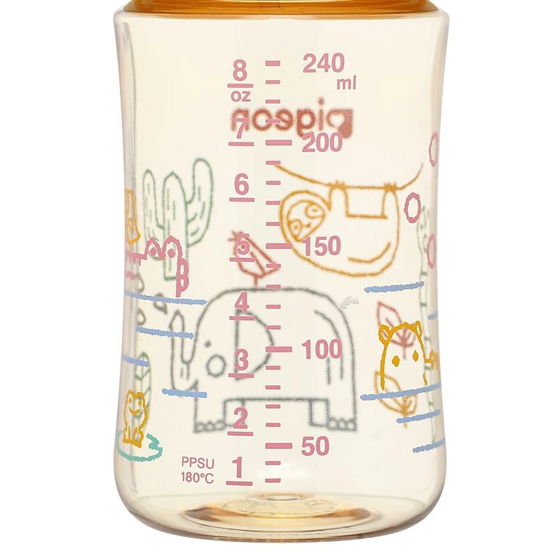 Bình sữa nhựa PPSU Pigeon Softouch Baby-Friendly World cổ rộng 240 ml - Hình thú (từ 3 tháng) 3