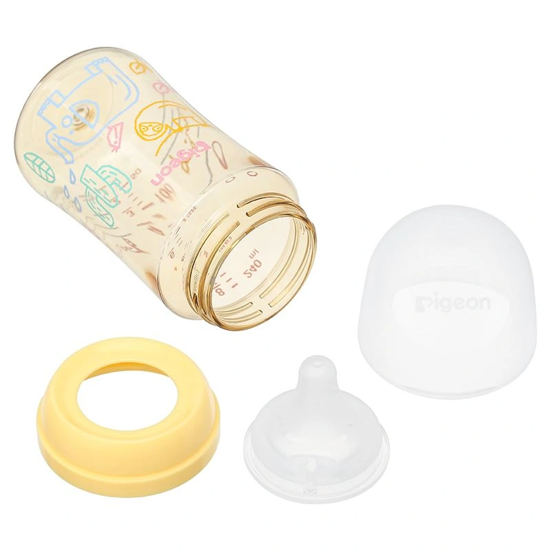 Bình sữa nhựa PPSU Pigeon Softouch Baby-Friendly World cổ rộng 240 ml - Hình thú (từ 3 tháng) 4