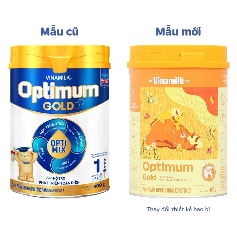 Sữa bột Optimum Gold số 1 800g (0 - 6 tháng) - Giao bao bì ngẫu nhiên 2