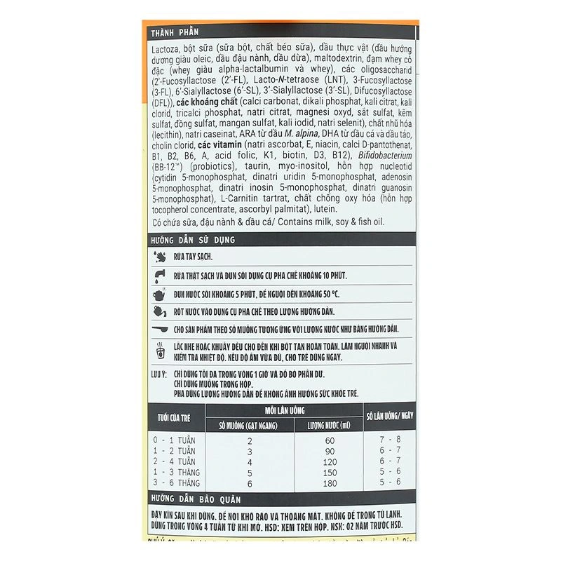 Sữa bột Optimum Gold số 1 800g (0 - 6 tháng) - Giao bao bì ngẫu nhiên 9