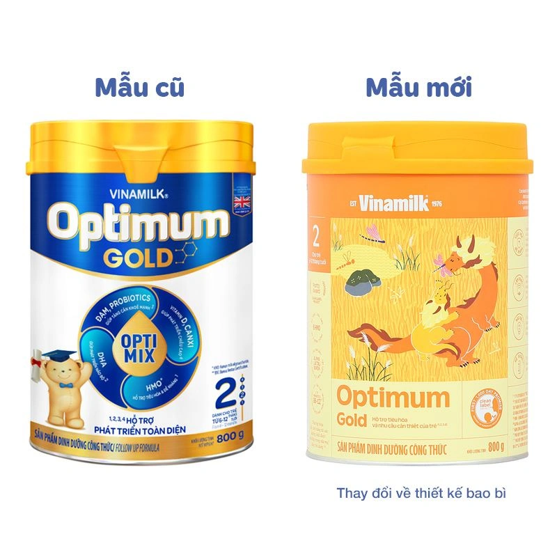 Sữa bột Optimum Gold số 2 800g (6 - 12 tháng) - Giao bao bì ngẫu nhiên 2