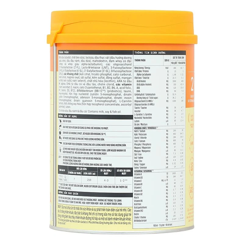 Sữa bột Optimum Gold số 2 800g (6 - 12 tháng) - Giao bao bì ngẫu nhiên 5