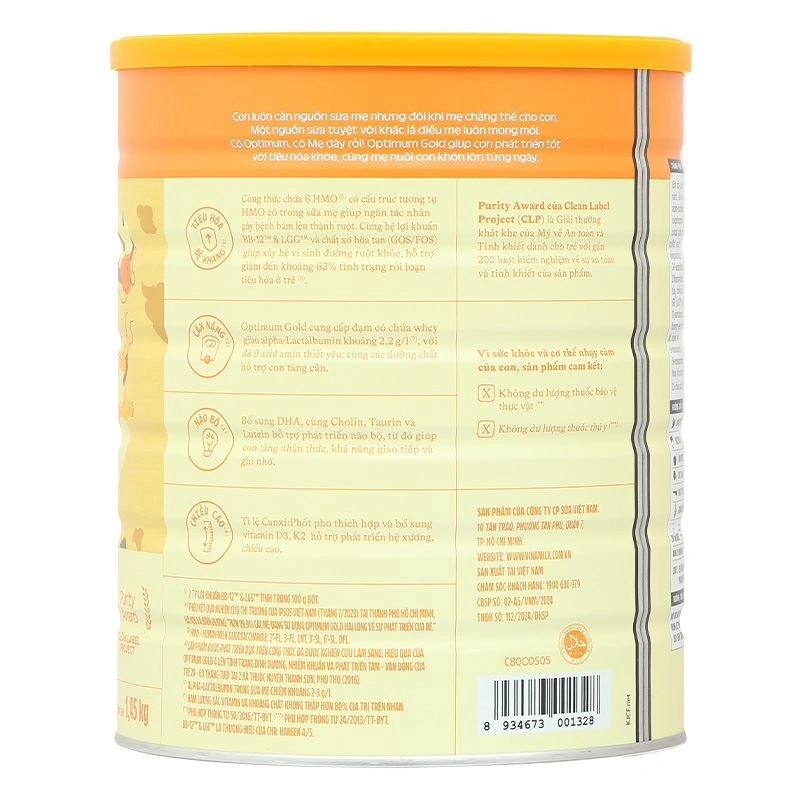 Sữa bột Optimum Gold số 4 hương vani 850g (2 - 6 tuổi) - Giao bao bì ngẫu nhiên 13