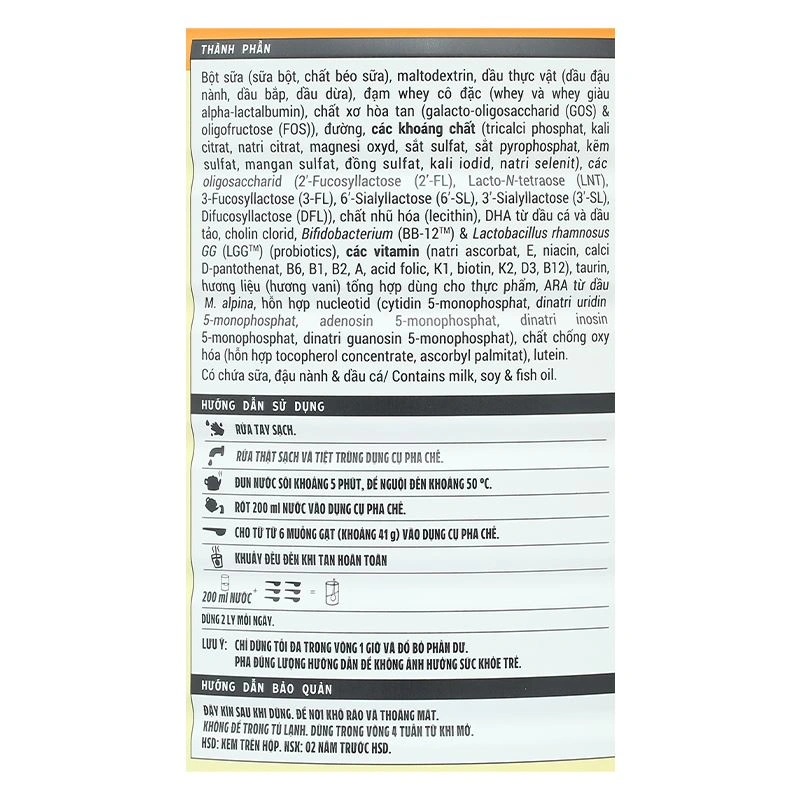 Sữa bột Optimum Gold số 4 hương vani 850g (2 - 6 tuổi) - Giao bao bì ngẫu nhiên 18