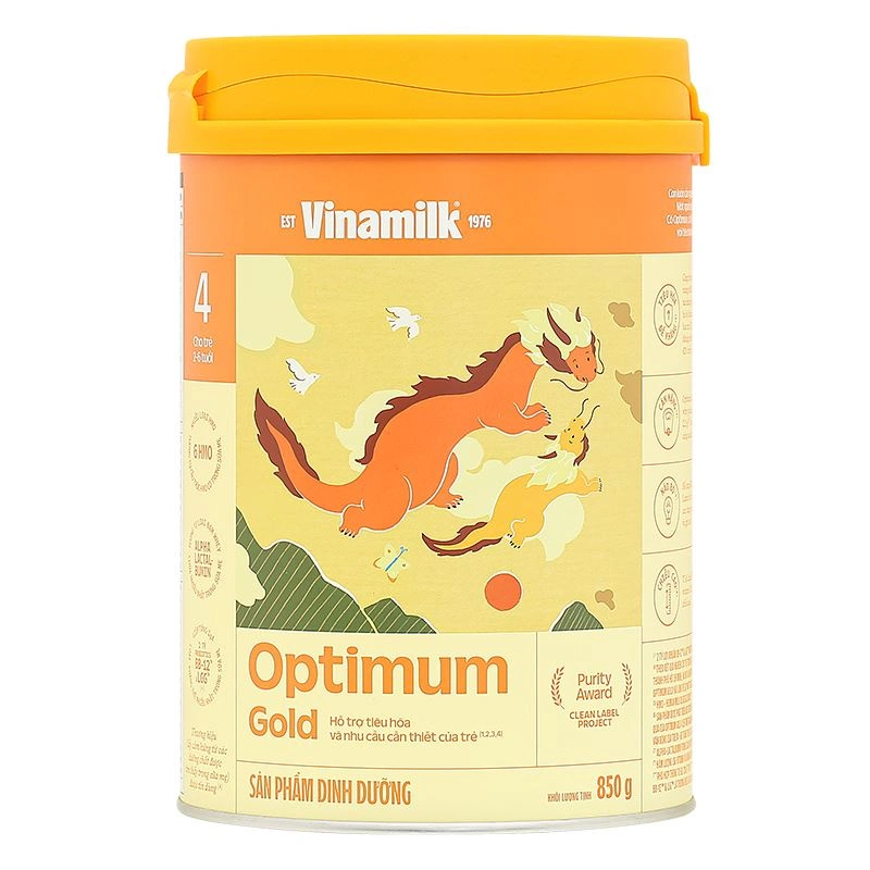 Sữa bột Optimum Gold số 4 hương vani 850g (2 - 6 tuổi) - Giao bao bì ngẫu nhiên 3