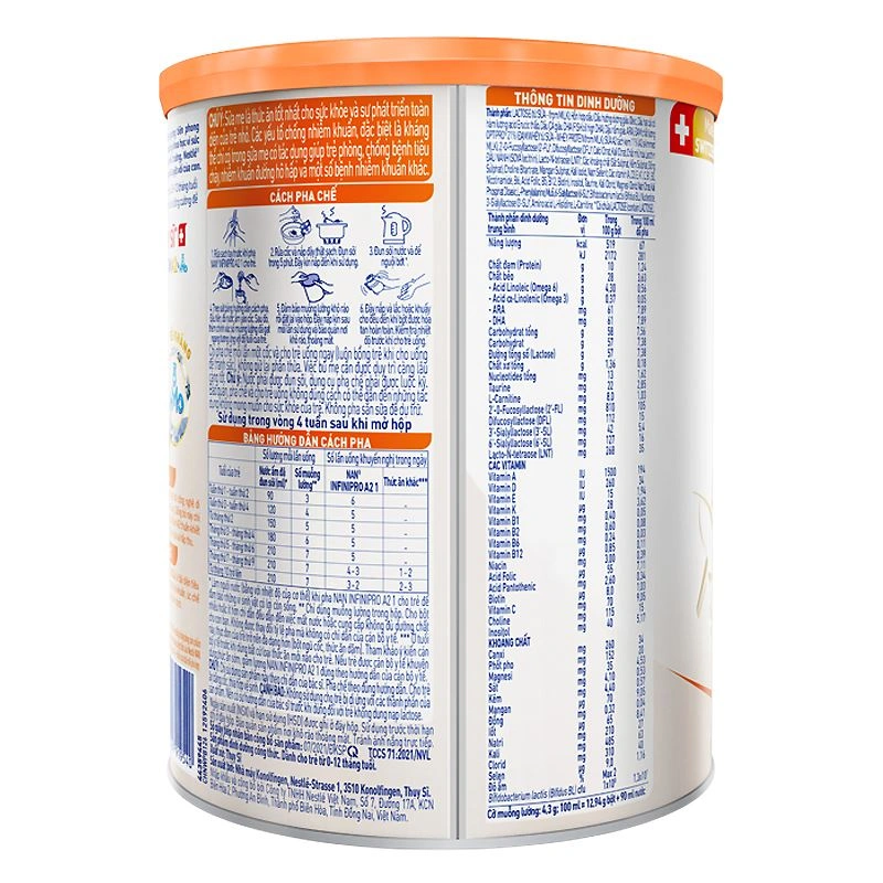 Sữa bột NAN InfiniPro A2 số 1 (đạm quý A2) 800g (0 - 12 tháng) - Giao bao bì ngẫu nhiên 4
