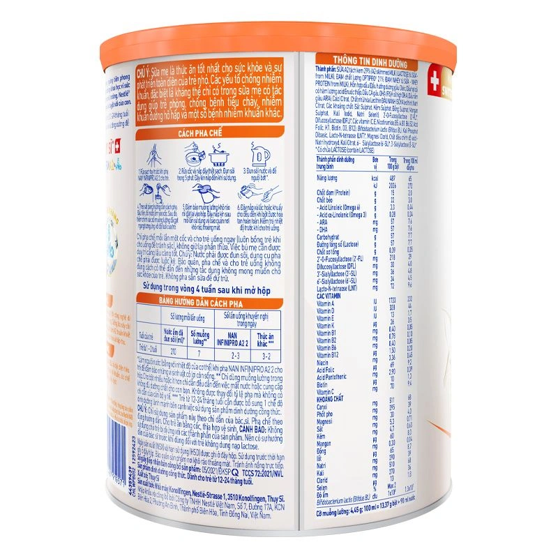 Sữa bột NAN InfiniPro A2 số 2 (đạm quý A2) 800g (1 - 2 tuổi) - Giao bao bì ngẫu nhiên 4