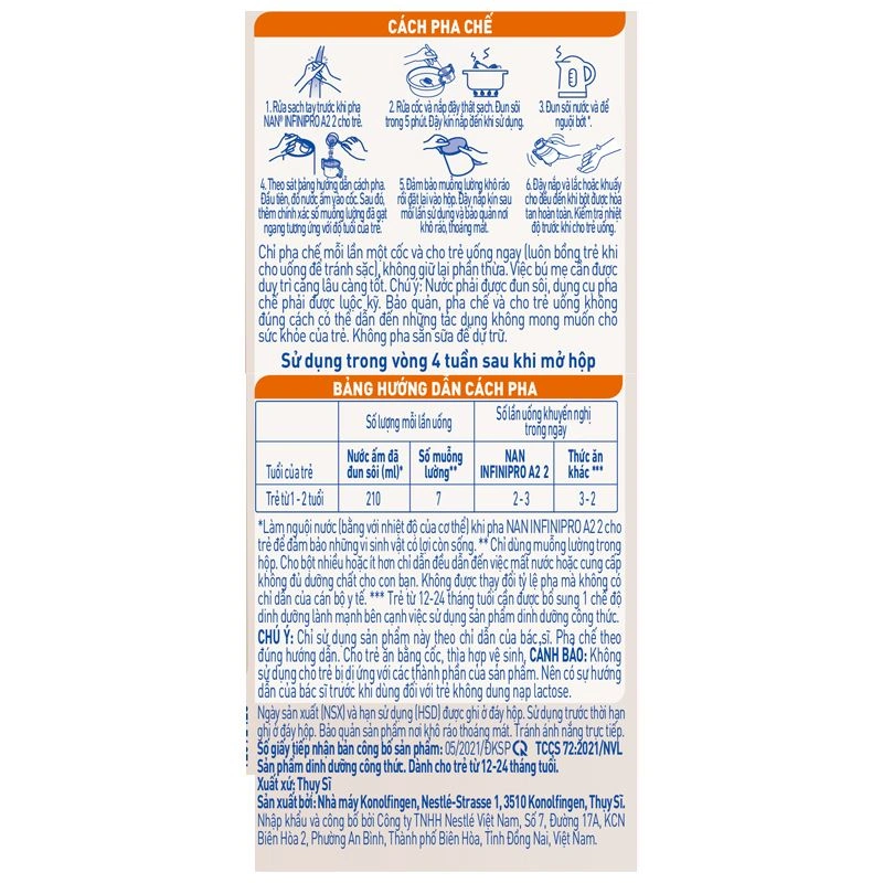 Sữa bột NAN InfiniPro A2 số 2 (đạm quý A2) 800g (1 - 2 tuổi) - Giao bao bì ngẫu nhiên 7