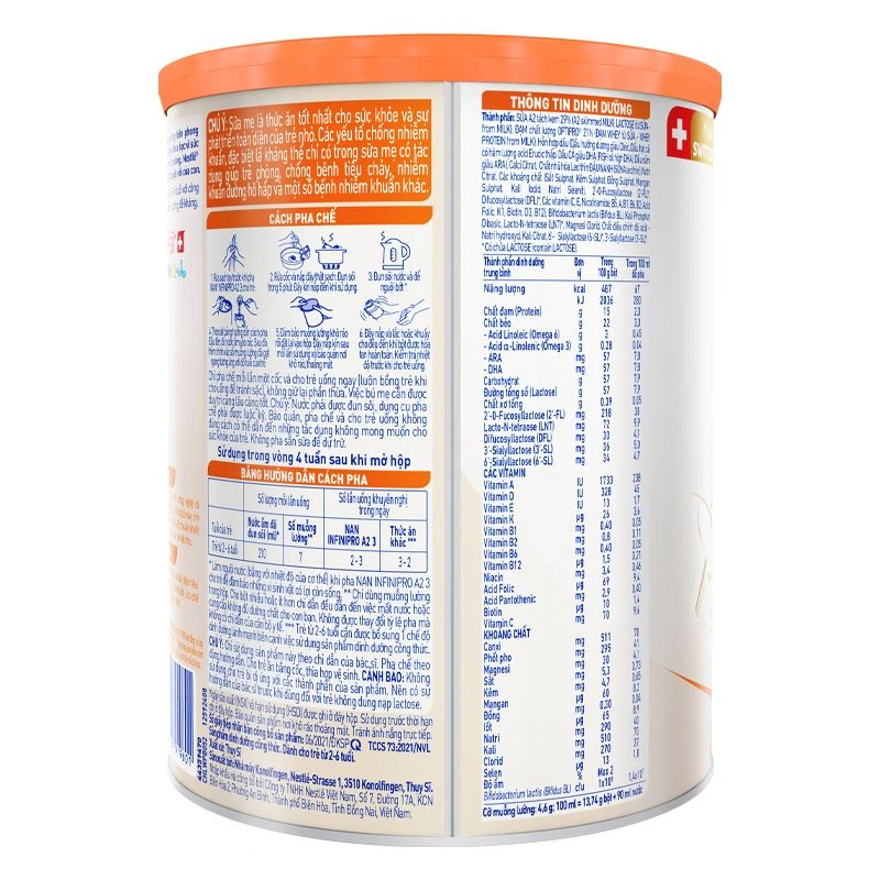 Sữa bột NAN InfiniPro A2 số 3 (đạm quý A2) 800g (2 - 6 tuổi) - Giao bao bì ngẫu nhiên 4
