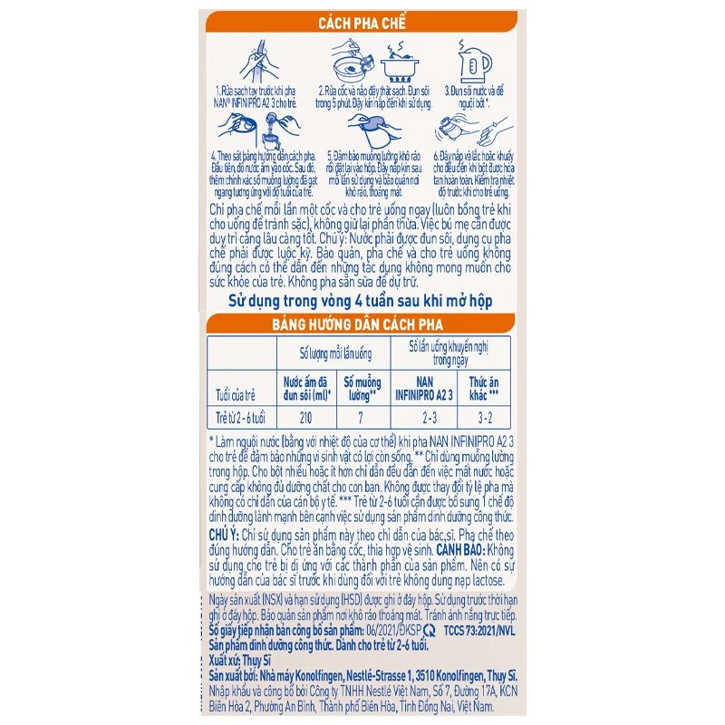 Sữa bột NAN InfiniPro A2 số 3 (đạm quý A2) 800g (2 - 6 tuổi) - Giao bao bì ngẫu nhiên 7