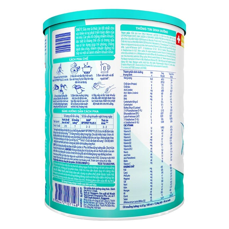 Sữa bột NAN Optipro Plus số 3 800g (1 - 2 tuổi) - Giao bao bì ngẫu nhiên 9