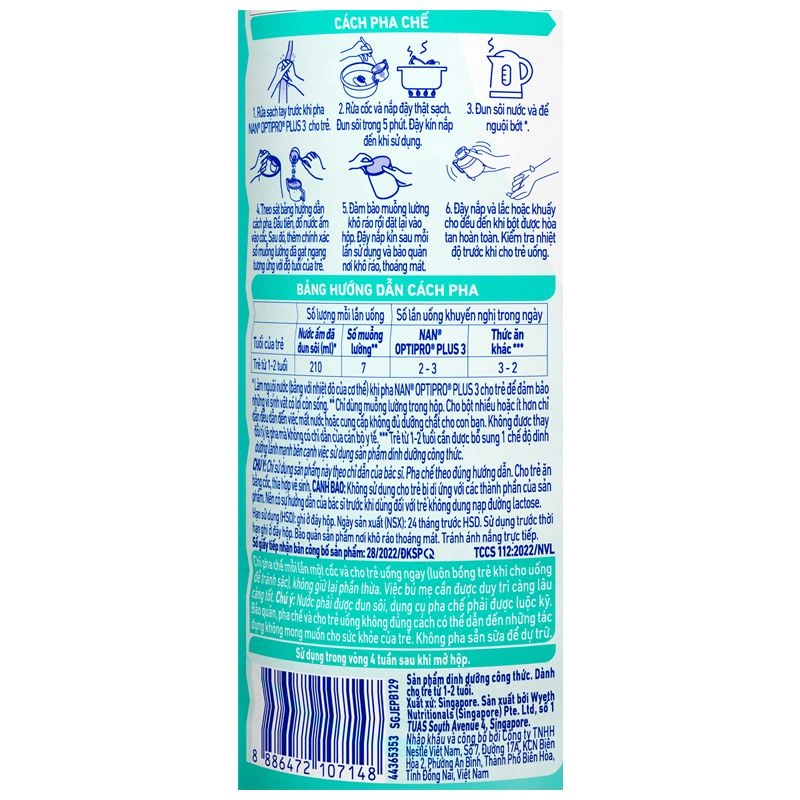 Sữa bột NAN Optipro Plus số 3 800g (1 - 2 tuổi) - Giao bao bì ngẫu nhiên 10