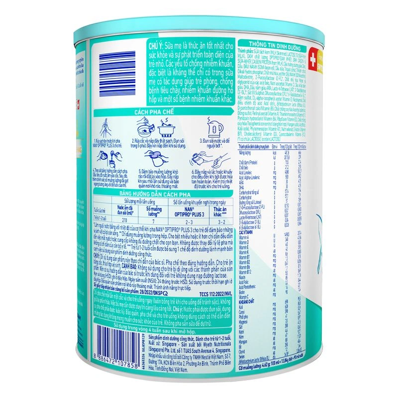Sữa bột NAN Optipro Plus số 3 800g (1 - 2 tuổi) - Giao bao bì ngẫu nhiên 4