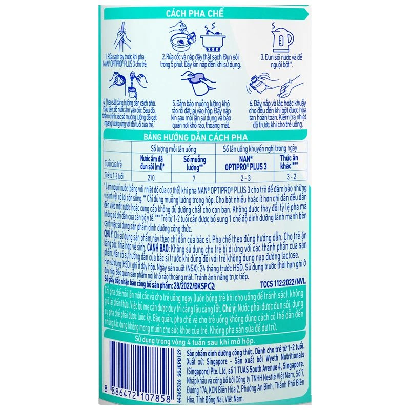 Sữa bột NAN Optipro Plus số 3 800g (1 - 2 tuổi) - Giao bao bì ngẫu nhiên 5